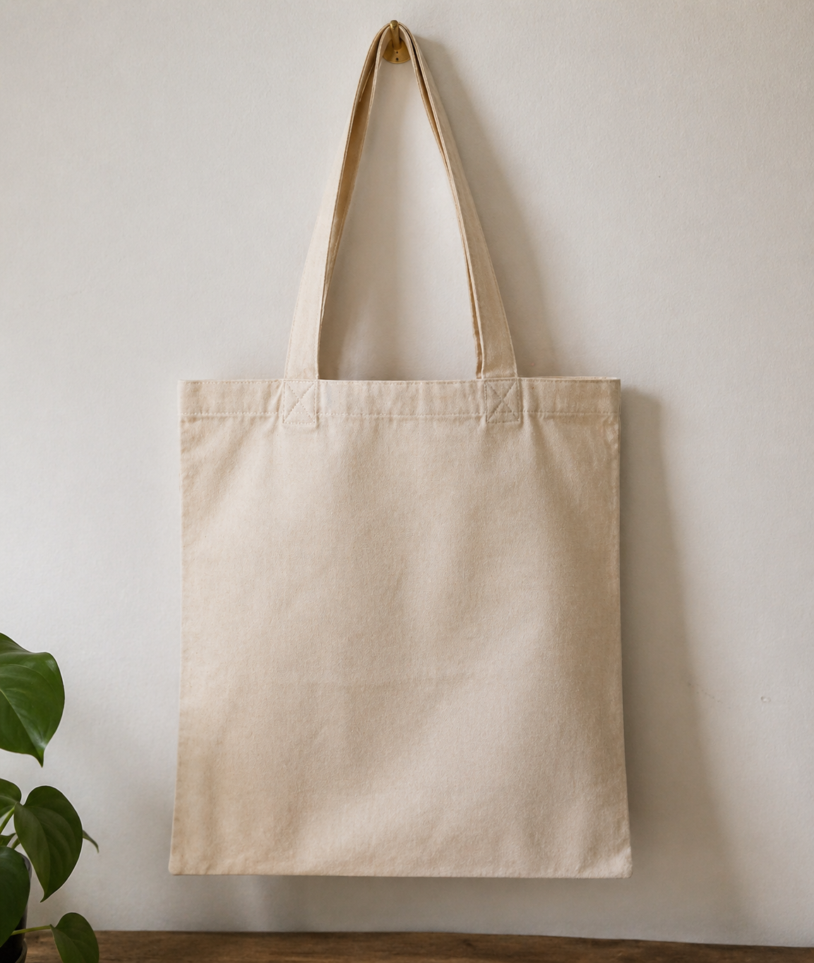 Tote bag de tela terminado — resultado final del tutorial
